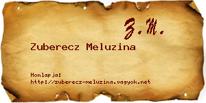 Zuberecz Meluzina névjegykártya